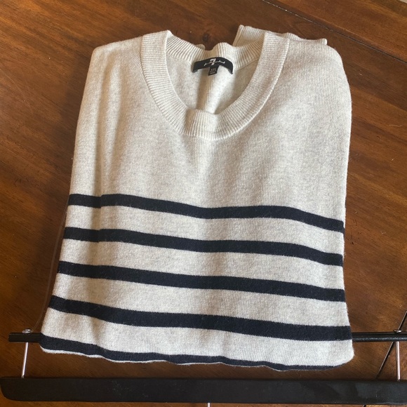 Striped 7 For All Mankind mens sweater - Picture 2 of 4